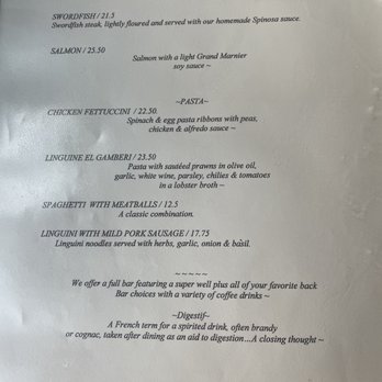 Julian Grille - Menu - Seafood Near Me - Julian, California