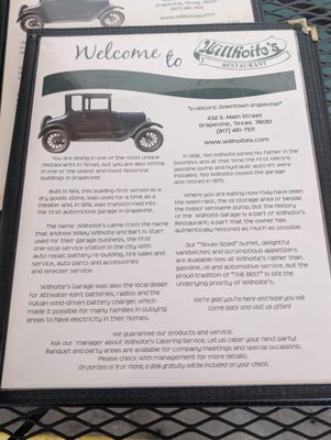 Menu photo 1 Willhoite's Grapevine, TX Menu photo 1 Willhoite's Grapevine, TX
