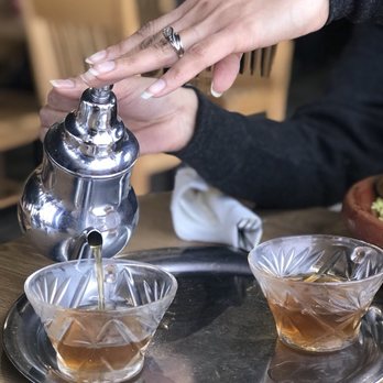 Cous Cous Cafe - Their famous Moroccan Mint Hot Tea - Moroccan Near Me - Oklahoma City, Oklahoma