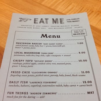 Candler Park Market - Eat me speak me menu. - Grocery Near Me - Atlanta, Georgia Candler Park Market - Eat me speak me menu. - Grocery Near Me - Atlanta, Georgia