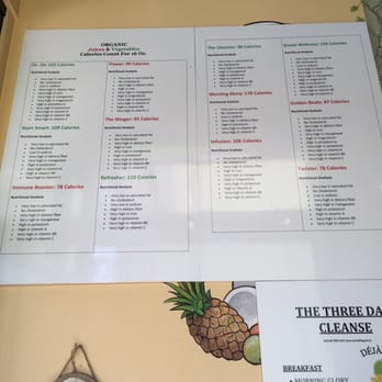 Deja Vu - Calorie content - Juice Bars & Smoothies Near Me - Burlingame, California