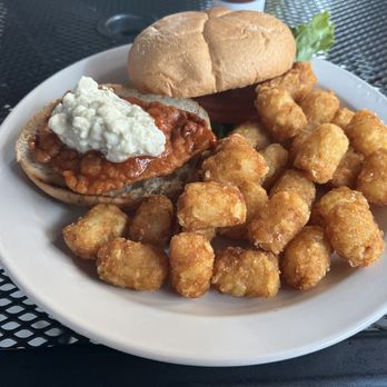 Hamilton's Bar & Grill - Buffalo Chicken Sandwich w Tater Tots - Sports Bars Near Me - Washington, DC, District of Columbia