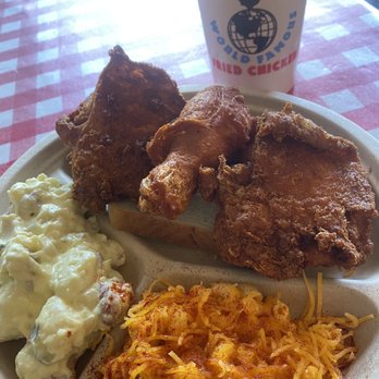 Gus's World Famous Fried Chicken - 3 piece dark with potato salad and Mac & cheese - Chicken Shop Near Me - Chamblee, Georgia Gus's World Famous Fried Chicken - 3 piece dark with potato salad and Mac & cheese - Chicken Shop Near Me - Chamblee, Georgia