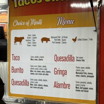 Tacos Chencho - Menu - Food Trucks Near Me - San Jose, California
