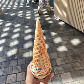 Sweet As - Lilikoi with rainbow sprinkles--I got a cup AND a cone, the best of both worlds - Ice Cream & Frozen Yogurt Near Me - Urban Honolulu, Hawaii Sweet As - Lilikoi with rainbow sprinkles--I got a cup AND a cone, the best of both worlds - Ice Cream & Frozen Yogurt Near Me - Urban Honolulu, Hawaii