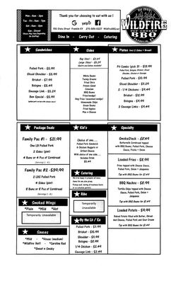 Menu photo 5 Wildfire BBQ & Grill Franklin, KY