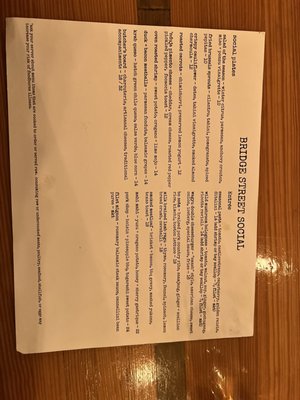 Menu photo 3 Bridge Street Social DeWitt, MI