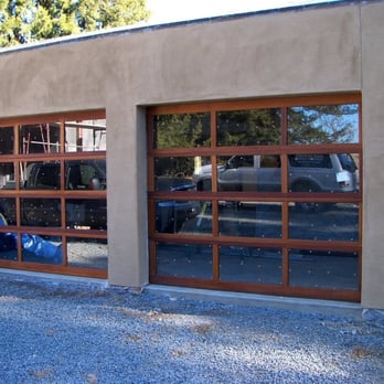 Mike Howard Garage Doors - Stain Grade Cedar Frame w / Clear Glass - Garage Door Services Near Me - Campbell, California Mike Howard Garage Doors - Stain Grade Cedar Frame w / Clear Glass - Garage Door Services Near Me - Campbell, California