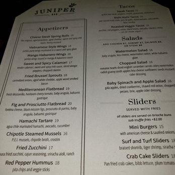 Juniper Bar - Menu - Cocktail Bars Near Me - New York, New York Juniper Bar - Menu - Cocktail Bars Near Me - New York, New York