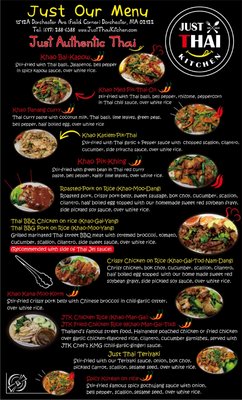 Menu photo 4 Just Thai Kitchen - JTK Boston, MA Menu photo 4 Just Thai Kitchen - JTK Boston, MA