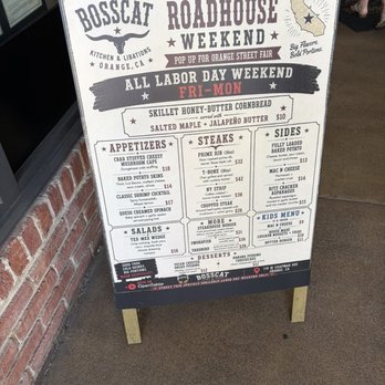 Bosscat Kitchen & Libations - Special menu - Bars Near Me - Orange, California Bosscat Kitchen & Libations - Special menu - Bars Near Me - Orange, California