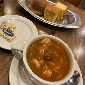 Junior's Restaurant - Chicken minestrone soup w/ roll & cornbread - Bakeries Near Me - Brooklyn, New York