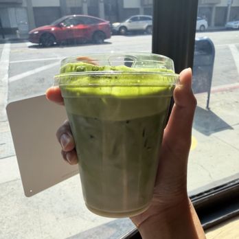 Miopane - Matcha pillow ($7.50 + $.75 for oat milk) - Bakeries Near Me - Pasadena, California