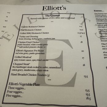 Elliott's - Menu - Southern Near Me - Peachtree City, Georgia Elliott's - Menu - Southern Near Me - Peachtree City, Georgia