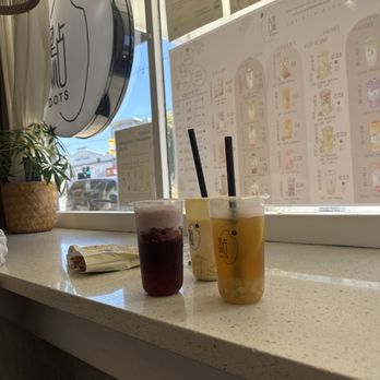Dots Boba - Passion fruit, mango sago and grape Grapes Tea Slush - Bubble Tea Near Me - San Francisco, California Dots Boba - Passion fruit, mango sago and grape Grapes Tea Slush - Bubble Tea Near Me - San Francisco, California