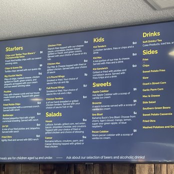 Side Chick - Menu - Chicken Shop Near Me - Branson, Missouri