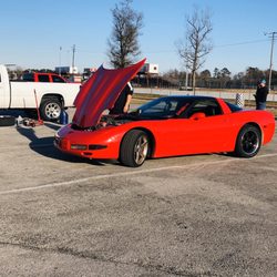 Coastal Plains Raceway - Race car in the pits