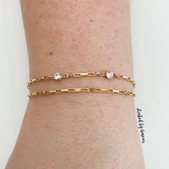 Linked By Amour - 14K Gold Filled permanent bracelet with birthstone charm - Jewelry Repair Near Me - Montebello, California