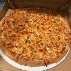 C & N Pizza - Large buffalo grilled chicken pizza with blue cheese