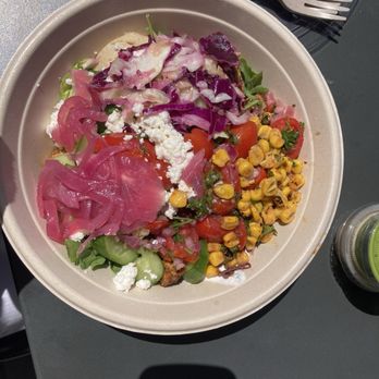 CAVA - Greek Salad with chicken - Mediterranean Near Me - Costa Mesa, California