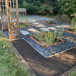 Boulder Landscape Construction - Herb garden and natural stone path