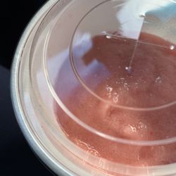 Tropical Smoothie Cafe - Pomegranate Plunge 3/4 full.