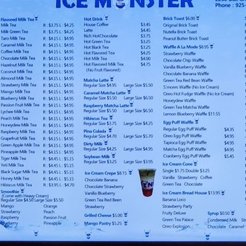 Ice Monster - Menu - Juice Bars & Smoothies Near Me - Walnut Creek, California Ice Monster - Menu - Juice Bars & Smoothies Near Me - Walnut Creek, California