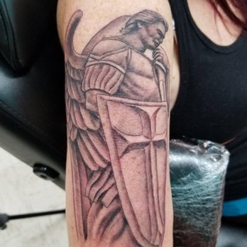 Sunken Ship Tattoo - Arch Angel Michael - Piercing Near Me - Everett, Washington