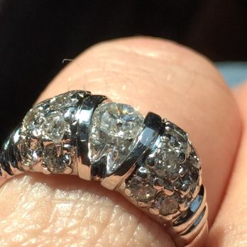 General Diamonds - This is my moms ring they replaced her diamond, dipped in white gold and resized it. - Jewelry Near Me - Los Angeles, California