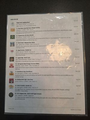 Menu photo 5 Hap's Taps Rio Vista, CA