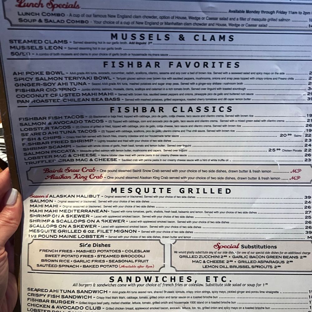 FishBar - Menu - Seafood Near Me - Manhattan Beach, California FishBar - Menu - Seafood Near Me - Manhattan Beach, California