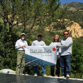 Run On Sun - Run on Sun CEO Jim Jenal and crew on a gorgeous day in the hills! - Solar Installation Near Me - Pasadena, California Run On Sun - Run on Sun CEO Jim Jenal and crew on a gorgeous day in the hills! - Solar Installation Near Me - Pasadena, California