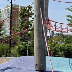 Rope climbers at the Obama Center Playground in Jackson Park, Chicago