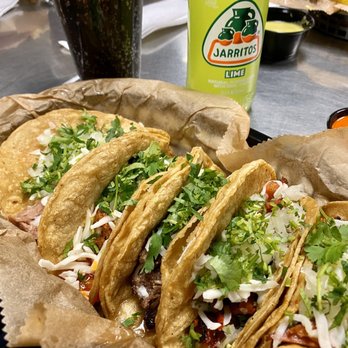 MexOut - Left to right: Caritas, Chorizo, Barba PA, Al Pastor, and Al Pastor Street Tacos. - Mexican Near Me - Bowling Green, Kentucky