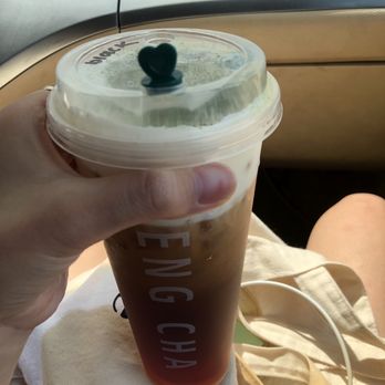 Feng Cha Austin - "75% sugar" milk foam black tea??????? - Coffee & Tea Near Me - Austin, Texas