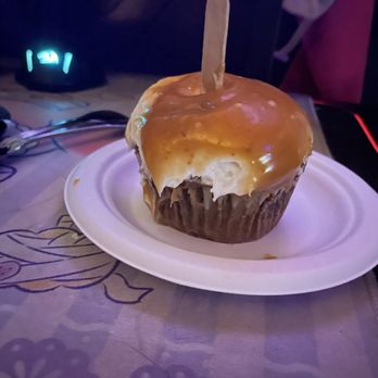 Frost Cupcake Factory - A bite out of the caramel apple cupcake. - Bakeries Near Me - San Jose, California