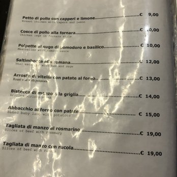 L'Archetto di Cavour - Menu as of April 2018 - Italian Near Me - Rome, RM