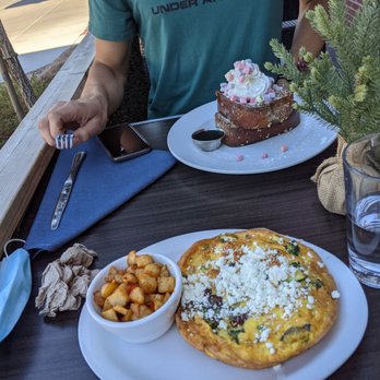Hash Kitchen - Veggie frittata (get a side of green chili hollandaise sauce) and lucky charms french toast. Amazing! - Breakfast & Brunch Near Me - Chandler, Arizona