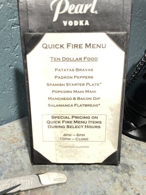Menu photo 6 Elements Tapas Medford, OR