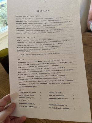 Menu photo 1 Small Barn Temecula, CA Menu photo 1 Small Barn Temecula, CA