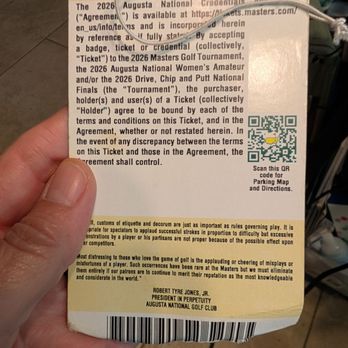 Masters Tournament - Ticket back - Golf Near Me - Augusta, Georgia Masters Tournament - Ticket back - Golf Near Me - Augusta, Georgia
