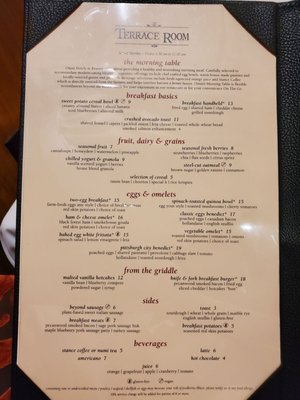Menu photo 1 The Terrace Room Pittsburgh, PA Menu photo 1 The Terrace Room Pittsburgh, PA