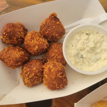 Deckhand Dave's Fish Tacos - Salmon Tots were delicious and so flavorful!  Must try! - Food Trucks Near Me - Juneau, Alaska