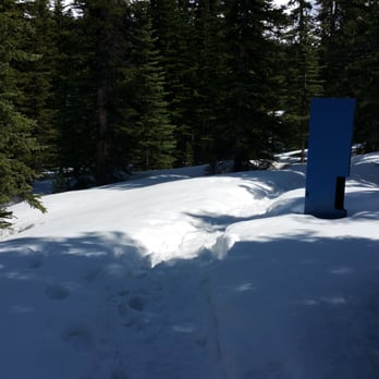 Banff National Park - The hiking path that goes up to Peyto Lake in late April still covered with 6 feet of deep snow. - Parks Near Me - Banff, Alberta
