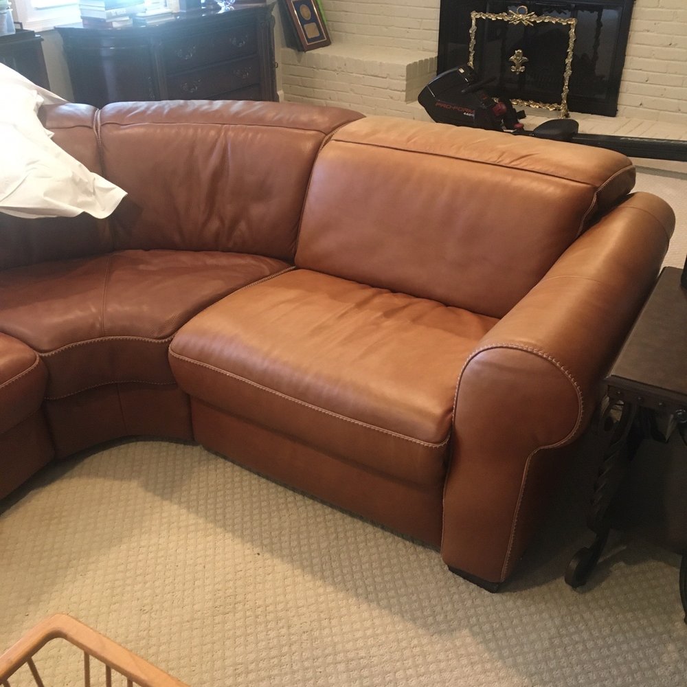 Fibrenew - Alexandria - Before the repair. - Furniture Repair Near Me Fibrenew - Alexandria - Before the repair. - Furniture Repair Near Me