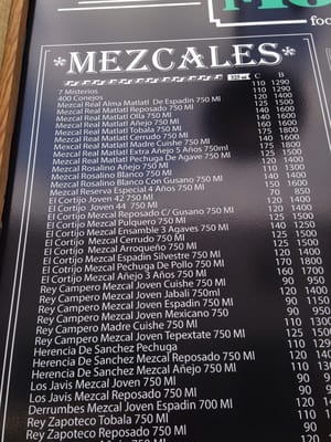 Menu photo 5 Bar Morelos Puerto Vallarta, JAL