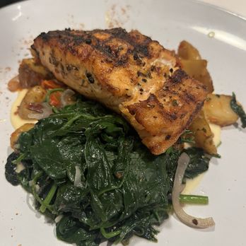 Georgia Brown's - Salmon with potatoes. Delicious! This was the entree that came with the least amount of food but still yummy!! - Southern Near Me - Washington, DC, District of Columbia Georgia Brown's - Salmon with potatoes. Delicious! This was the entree that came with the least amount of food but still yummy!! - Southern Near Me - Washington, DC, District of Columbia