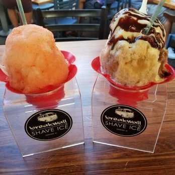 Breakwall Shave Ice - Strawberry guava daquiri and mudslide adult shave ice - Shaved Ice Near Me - Lahaina, Hawaii