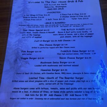 The Pour House - Menu: 06-11-2026 (2/2) - Burgers Near Me - Eatonville, Washington The Pour House - Menu: 06-11-2026 (2/2) - Burgers Near Me - Eatonville, Washington