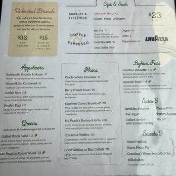 Ms. Peach's - Menu - Southern Near Me - Sterling, Virginia